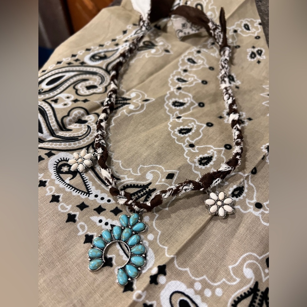 Bandana charm necklace